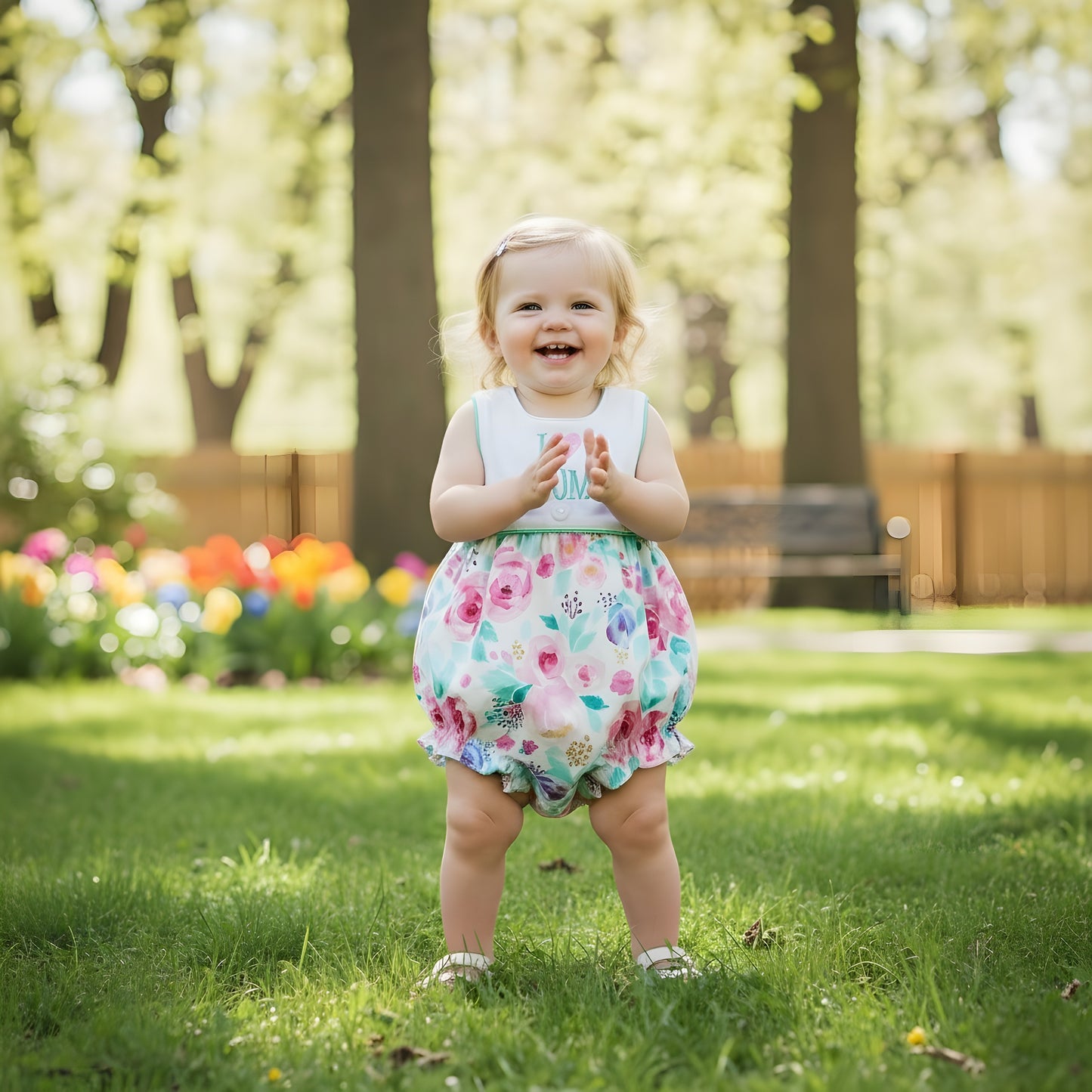 I LOVE MOM - EMBROIDERED BUBBLE