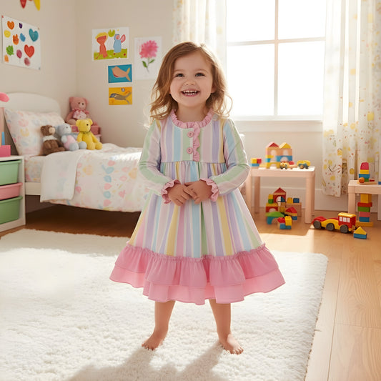 Preppy Pastel Stripe Dreams Nightgown