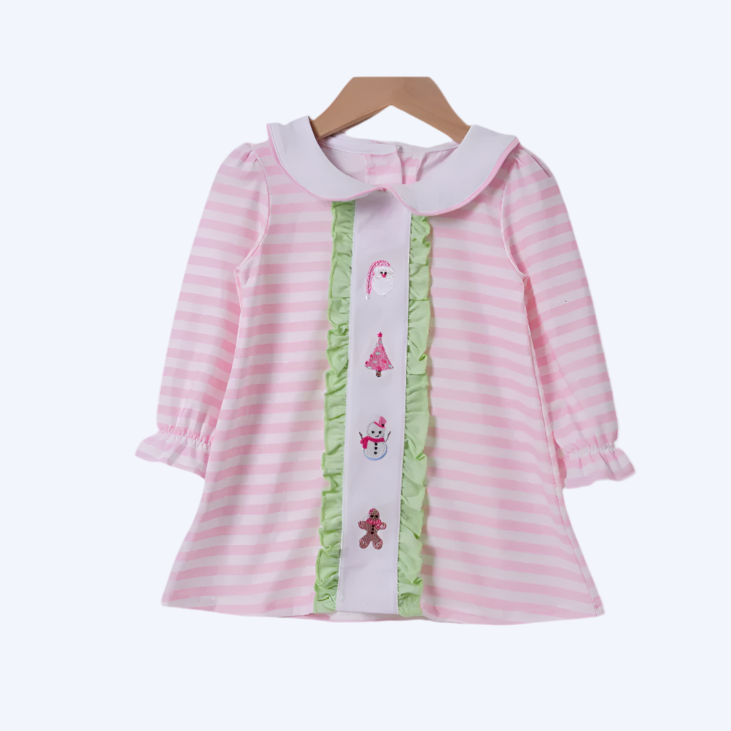 CHRISTMAS PINK GIRLS DRESS