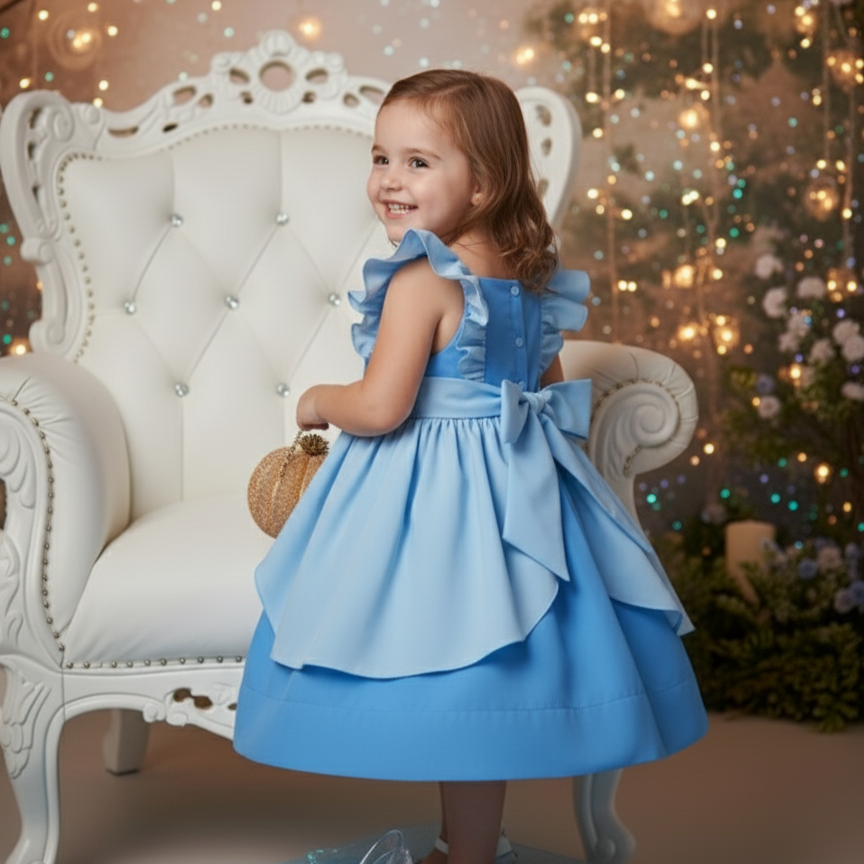 Hand Smocked Cinderella Blue Princess Carriage Dress – A Dream Come True