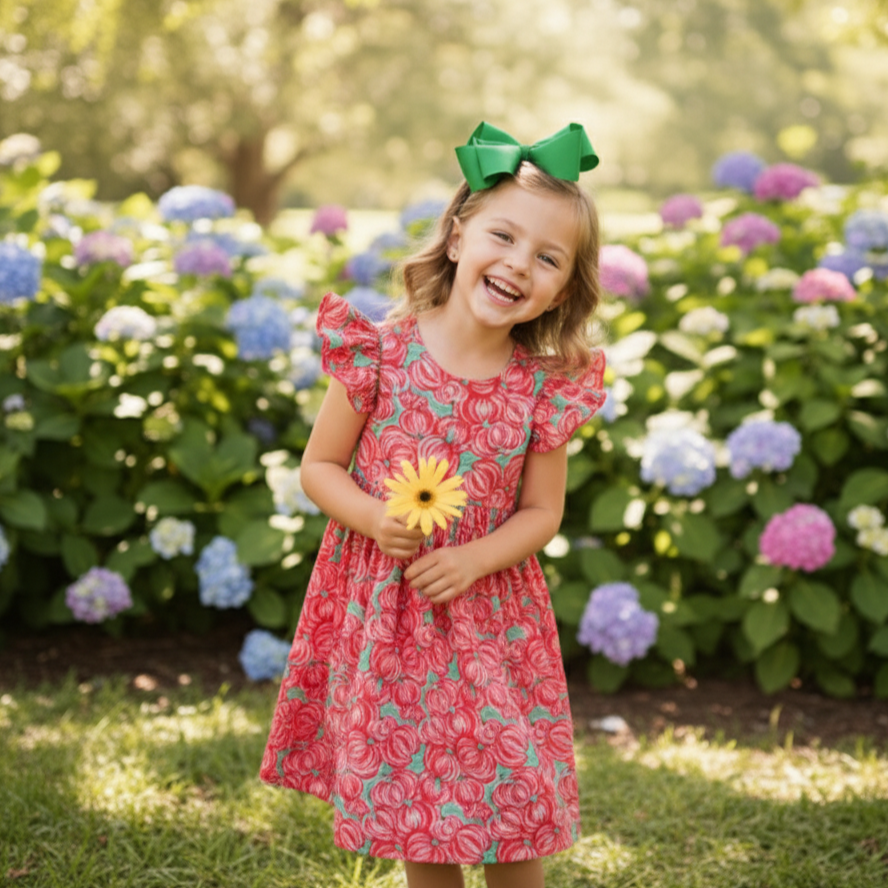 THANKSGIVING PUMPKIN PATCH - TWIRL DRESS