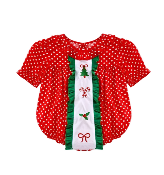 Christmas Polkadot Bubble Embroidery