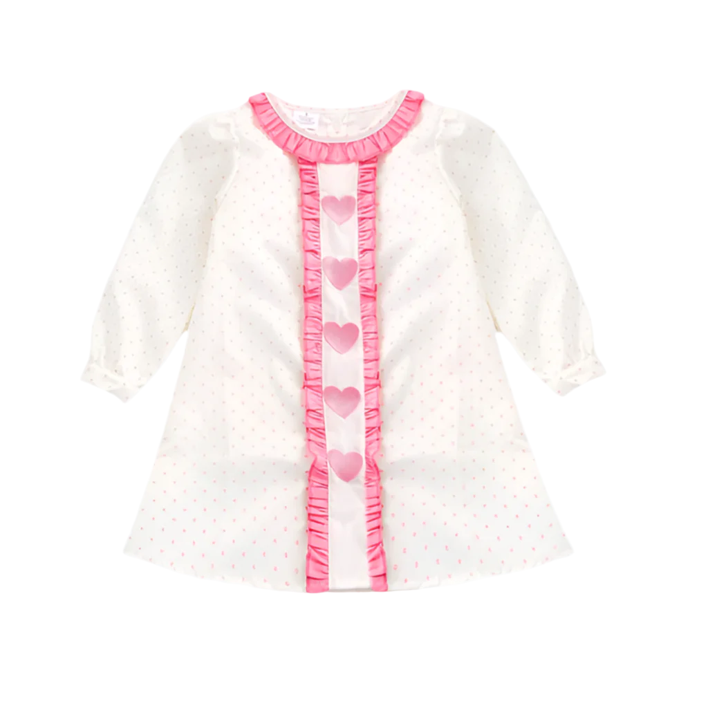 Valentines Hearts Dress - Embroidered Appliqué