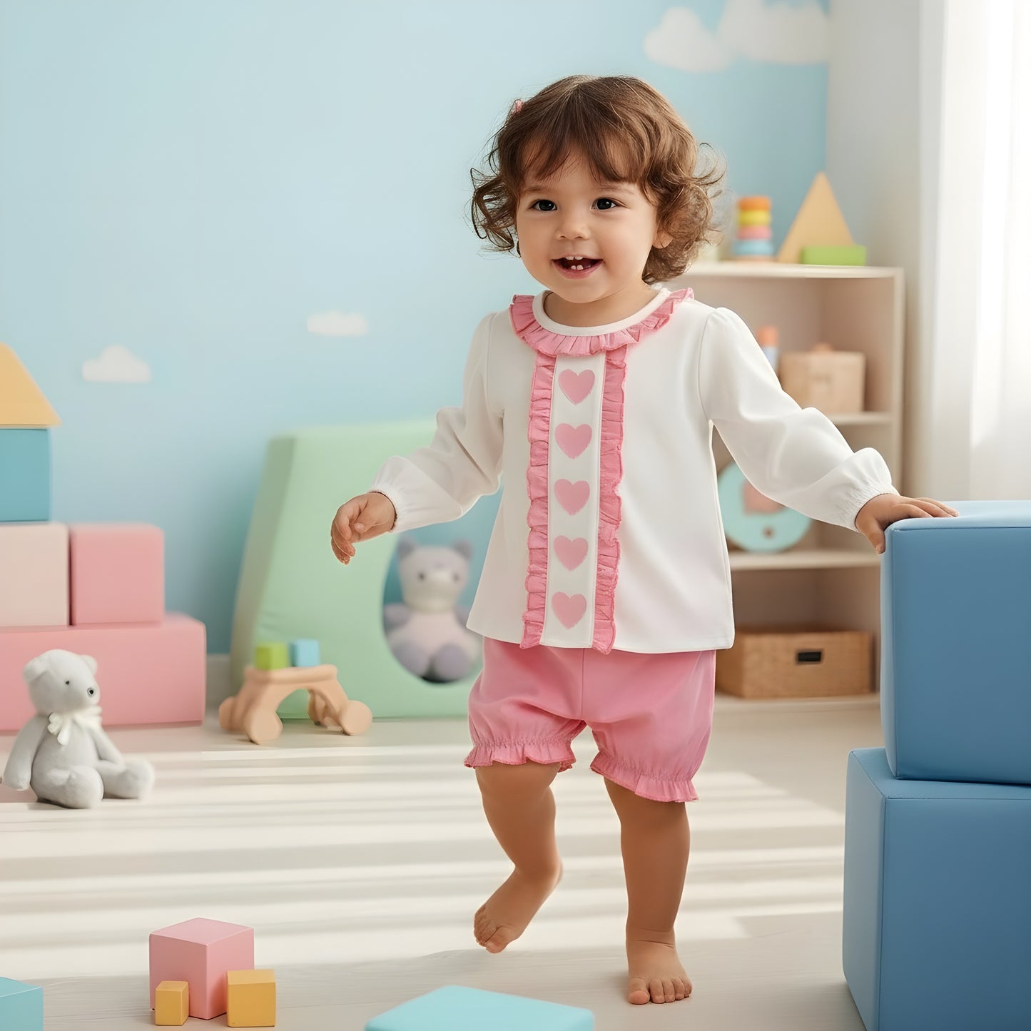 VALENTINES HEARTS BLOOMER SET - EMBROIDERY APPLIQUÉ