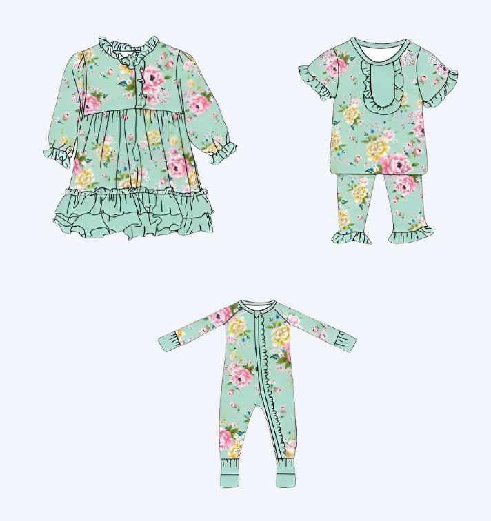 TEAL FLORAL NIGHTGOWN