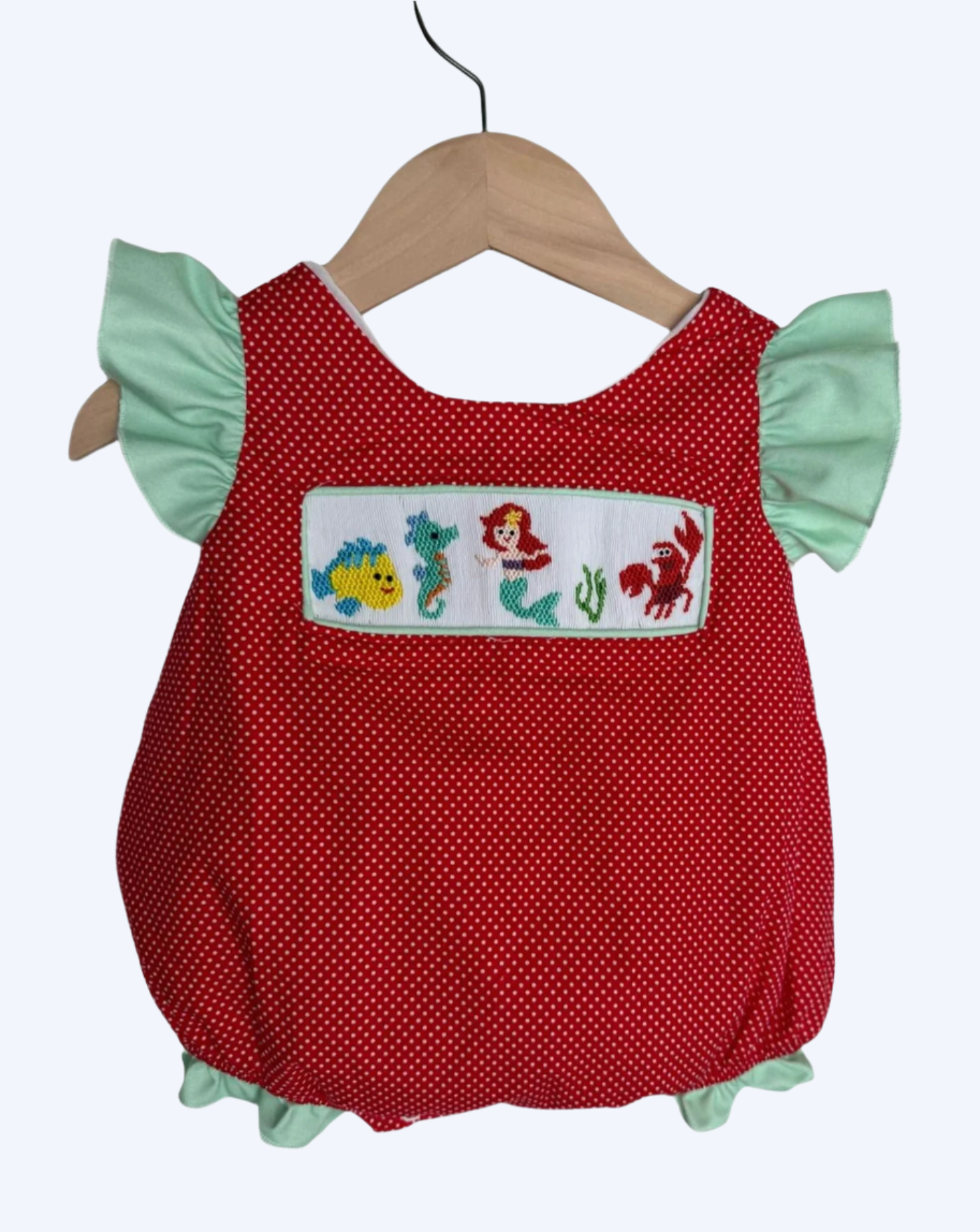 MAGICAL LITTLE MERMAID - HAND SMOCKED GIRLS BUBBLE