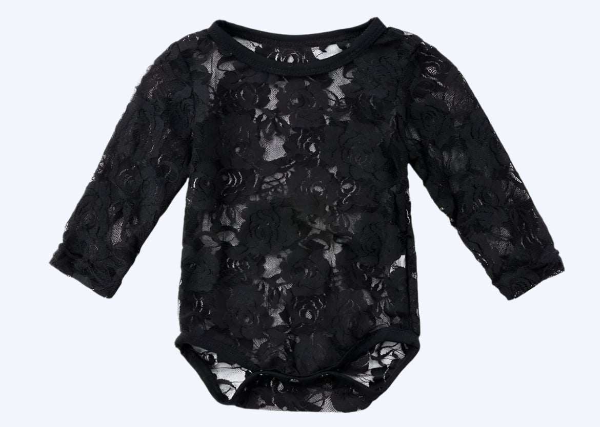 HALLOWEEN BLACK LACE UNDER BUBBLE SHIRT FOR HALLOWEEN BUBBLES