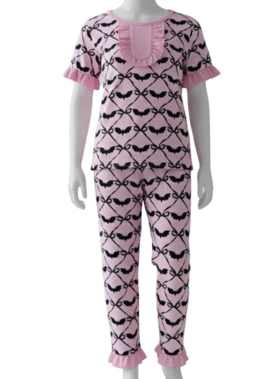 Get Batty For Bows Short Sleeve Pajamas Set