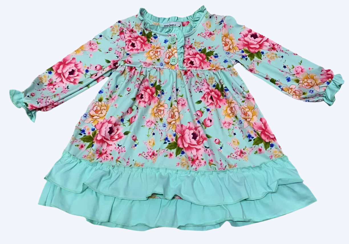 TEAL FLORAL NIGHTGOWN