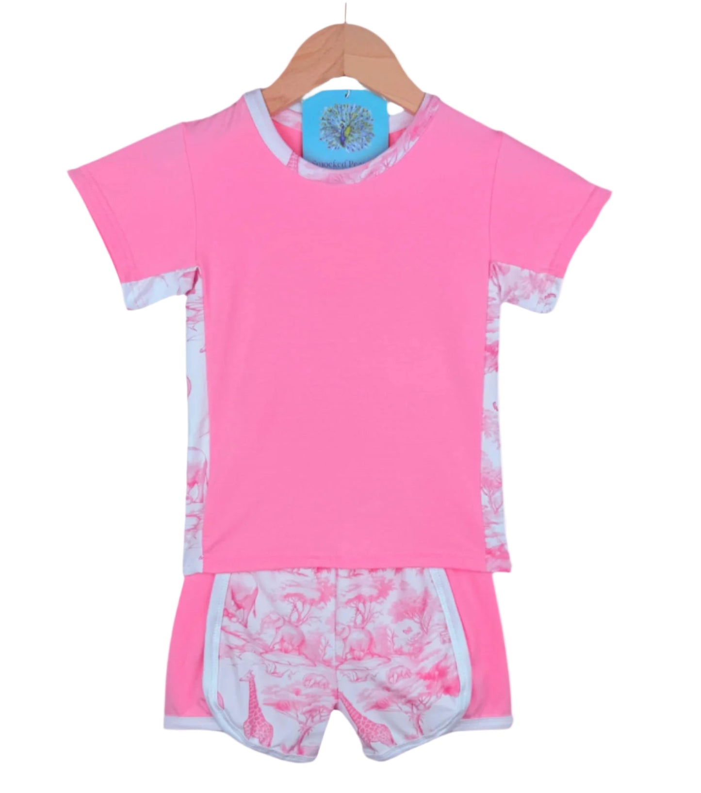 GIRLS SPORTS SHORTS SET - ANIMAL TOILE