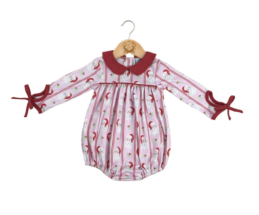 Classic Santa Long Sleeve Girls Bubble