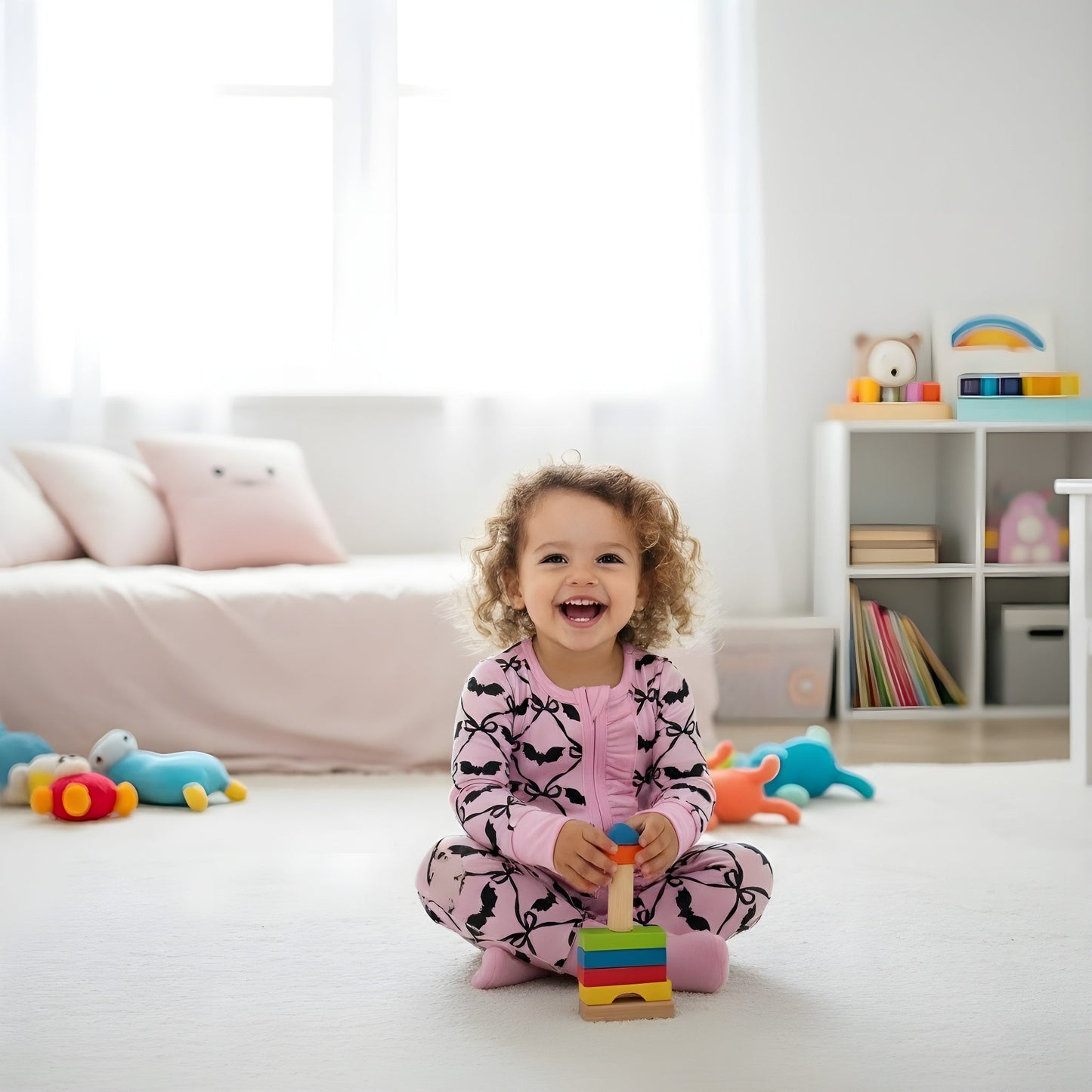 Get Batty For Bows Pajamas Onesie Ruffle Butt Sleeper