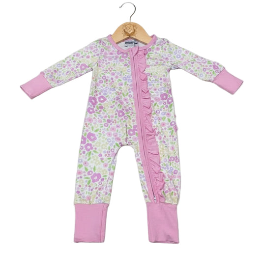 Everly’s Flowers Ruffle Butt Footie Sleeper