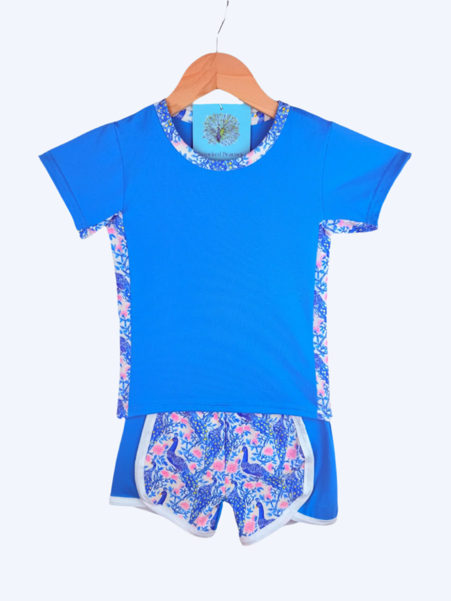 GIRLS SPORTS SHORTS SET - PEACOCK