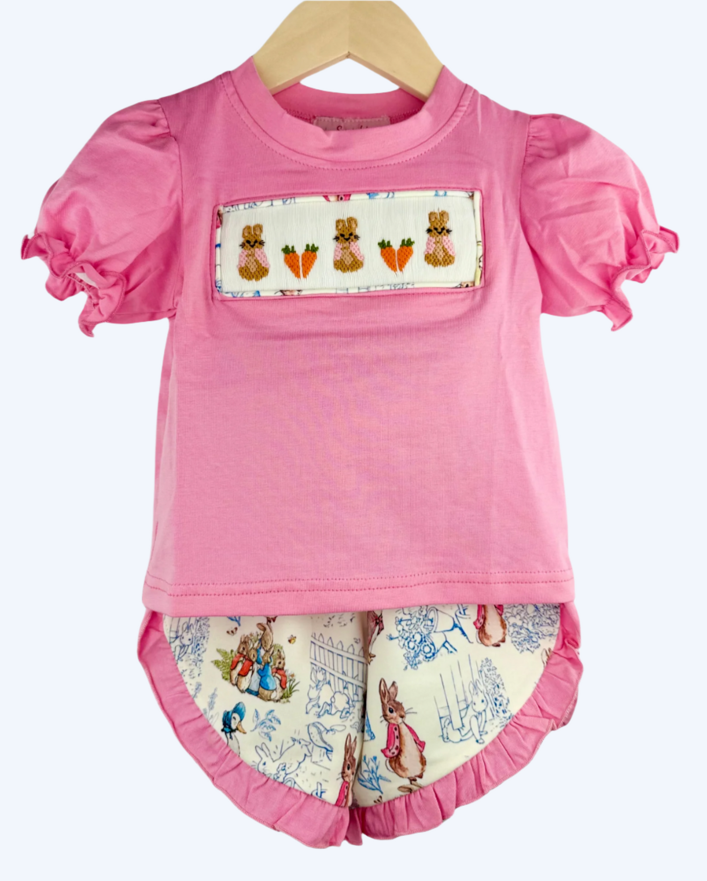 STORY BOOK - PETER RABBIT - HAND SMOCKED GIRLS SET