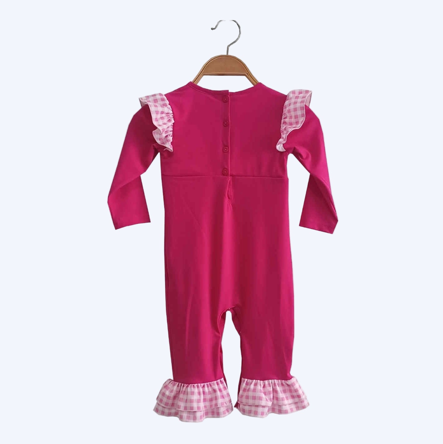 PINK PRINCESS SMOCKED GIRL ROMPER