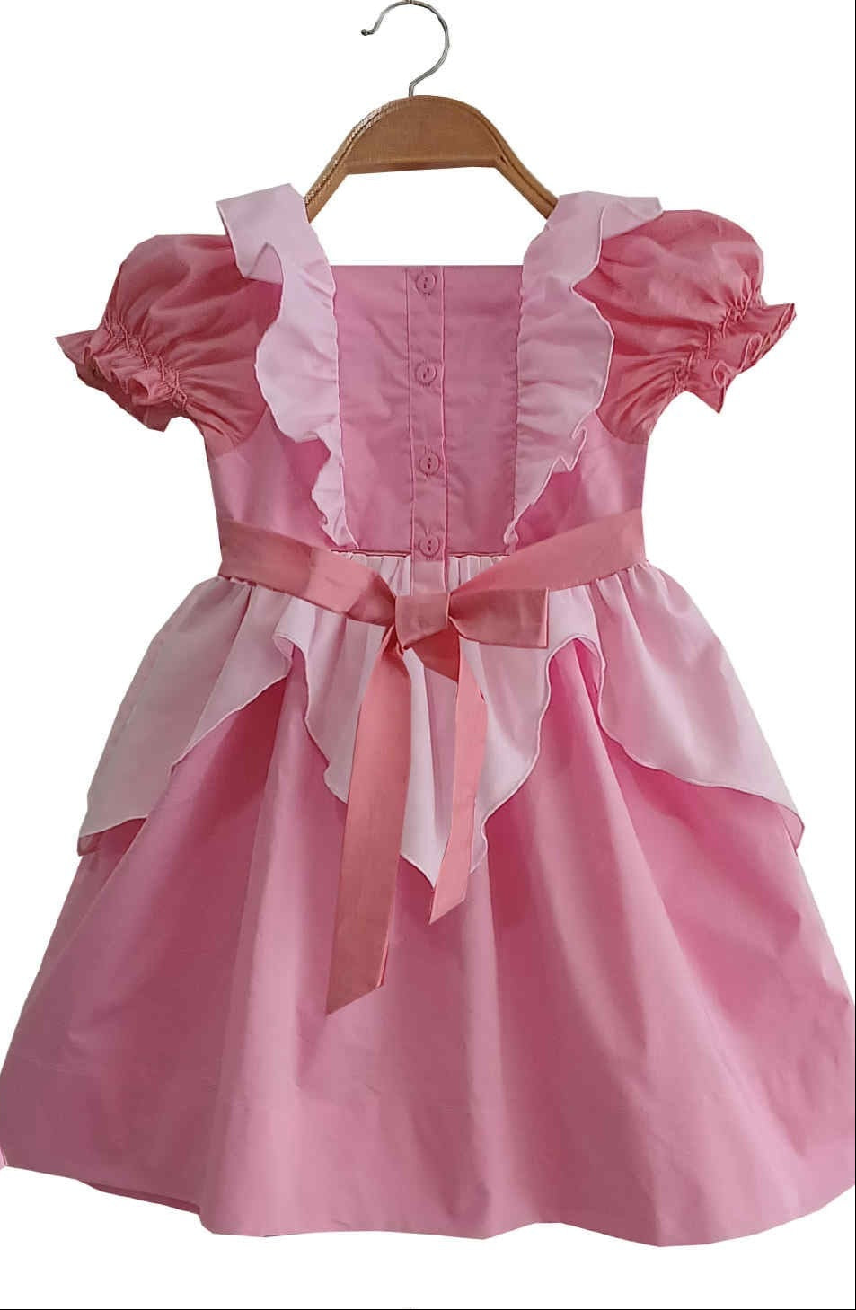 SMOCKED AURORA PINK PRINCESS TIARA DRESS