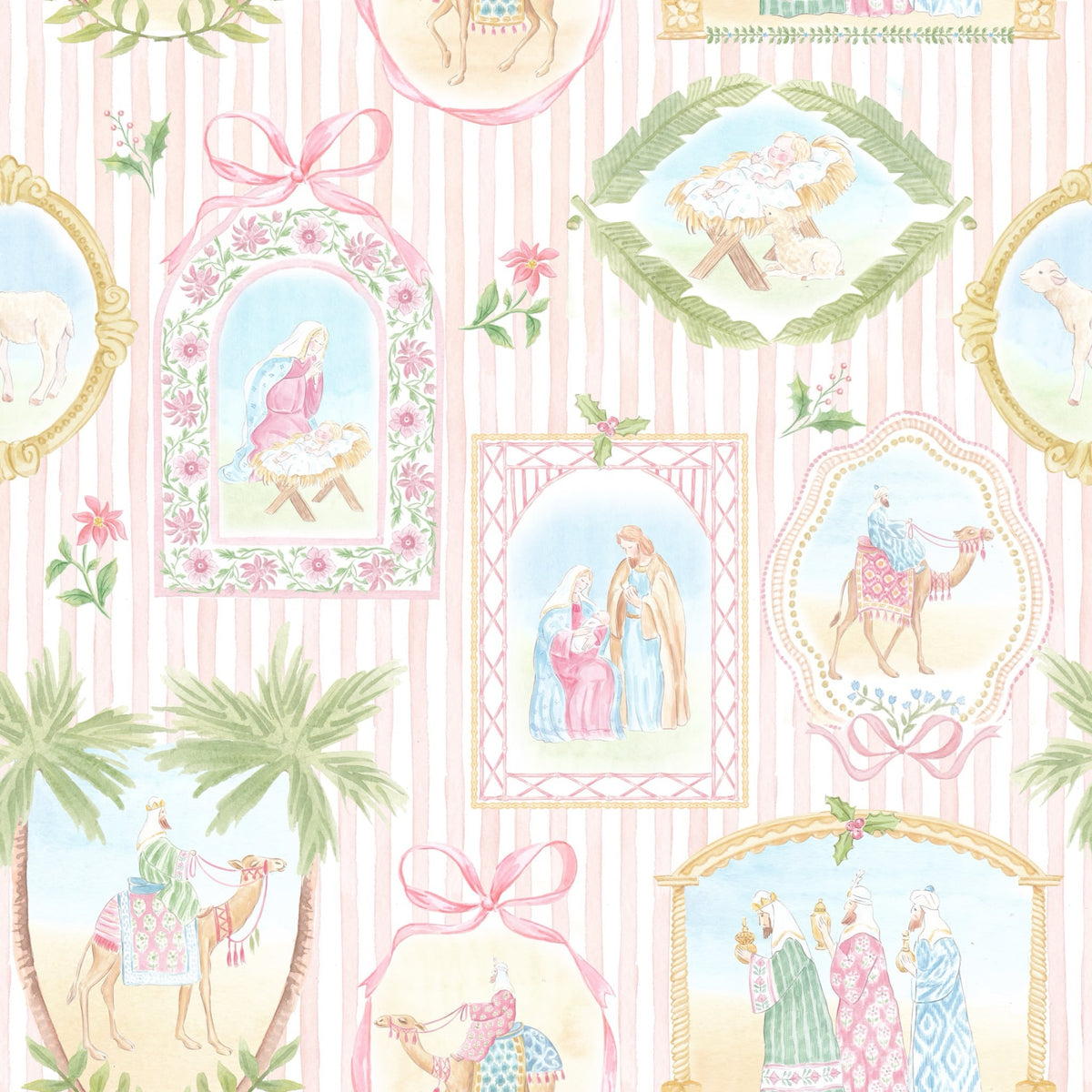 Pastel Nativity Ruffle Bamboo Zippy Sleeper