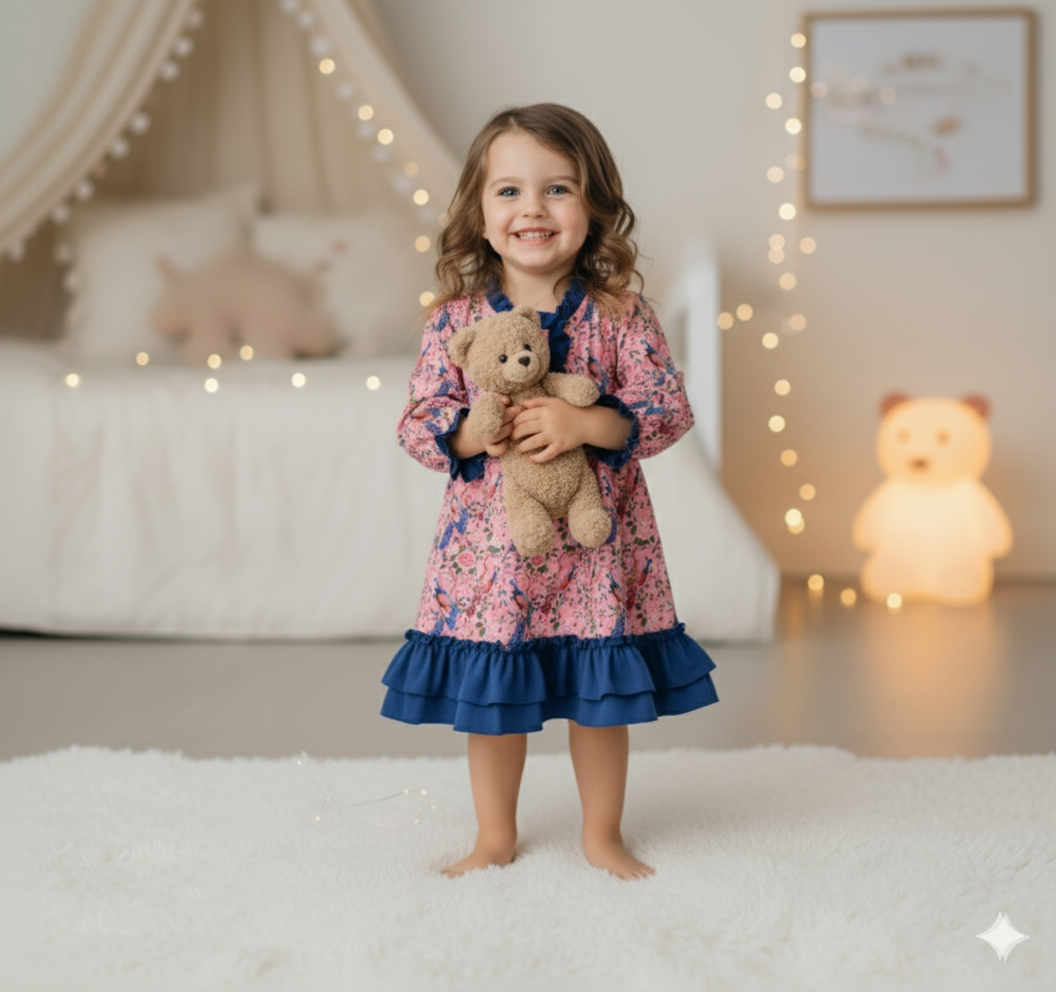 GRANDMILLENNIAL PEACOCK NIGHTGOWN