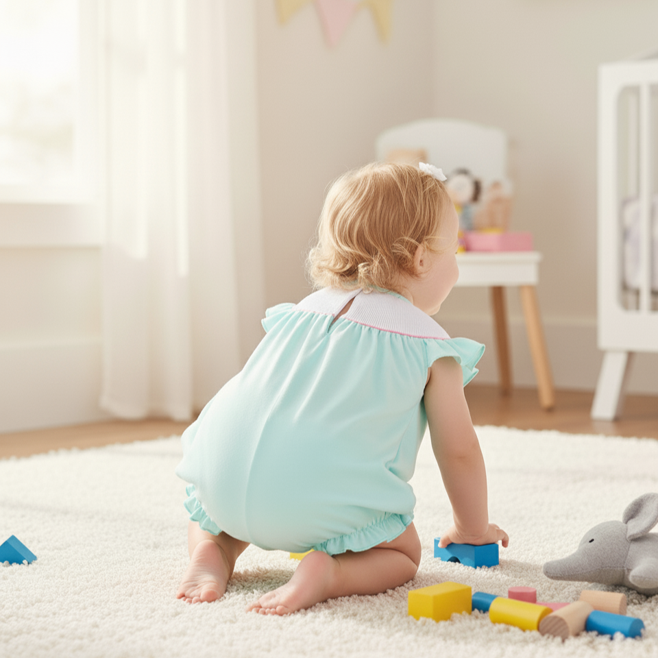 MAGICAL - PRINCESS GINGHAM EMBROIDERED BUBBLE