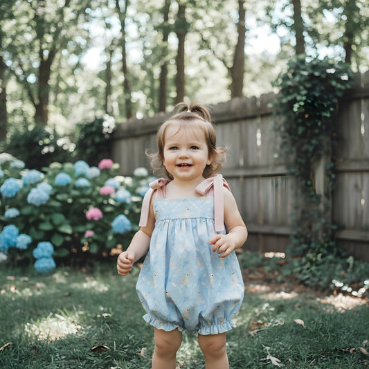 Grandmillennial Easter Bunny Girl Bubble