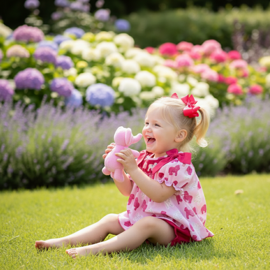HAND SMOCKED FROSTED SPRINKLE ANIMAL COOKIES BLOOMER SET