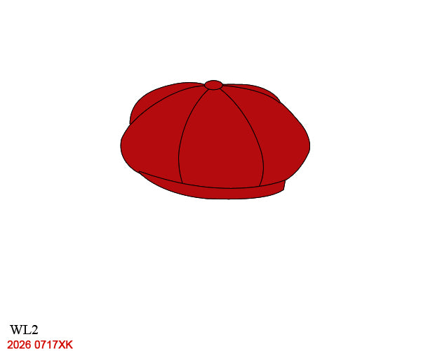 Christmas Girls Classic Red Beret Hat with Tartan Plaid Lining