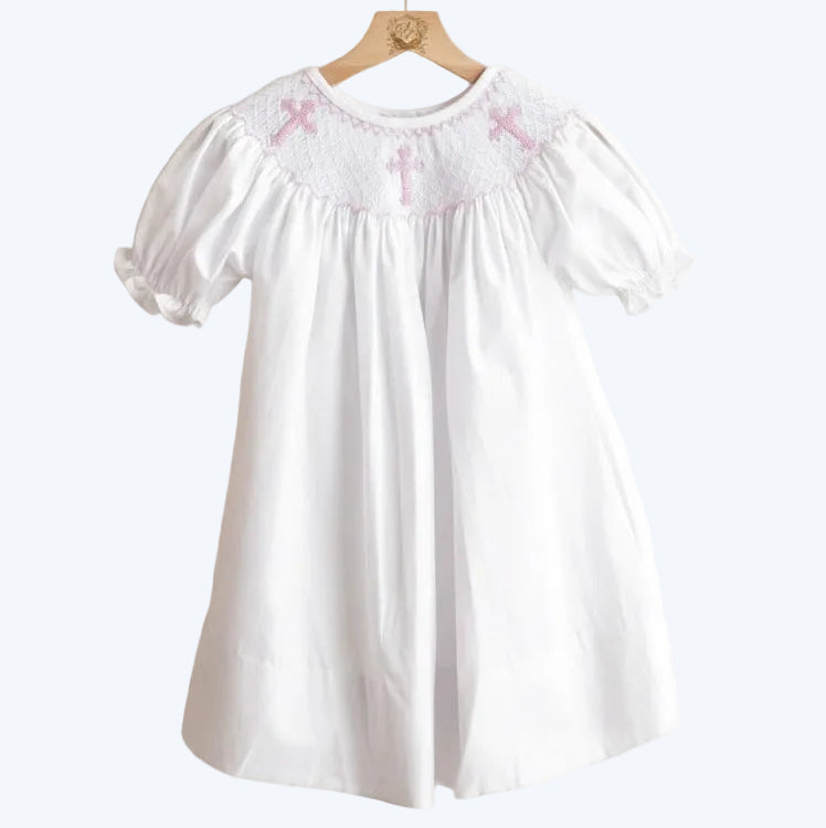 smocked cross dress White Hand - Pink 2026 summer please consider sizing down. Asymmetric Dress Zara Woman Style #:SP26555