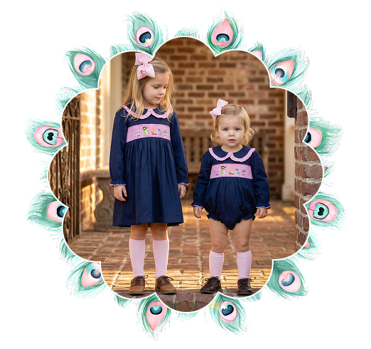 Shop our boutique collection of matching sibling outfits. Featuring hand smocked, embroidered designs, and baby and toddler matching outfits perfect for photos.