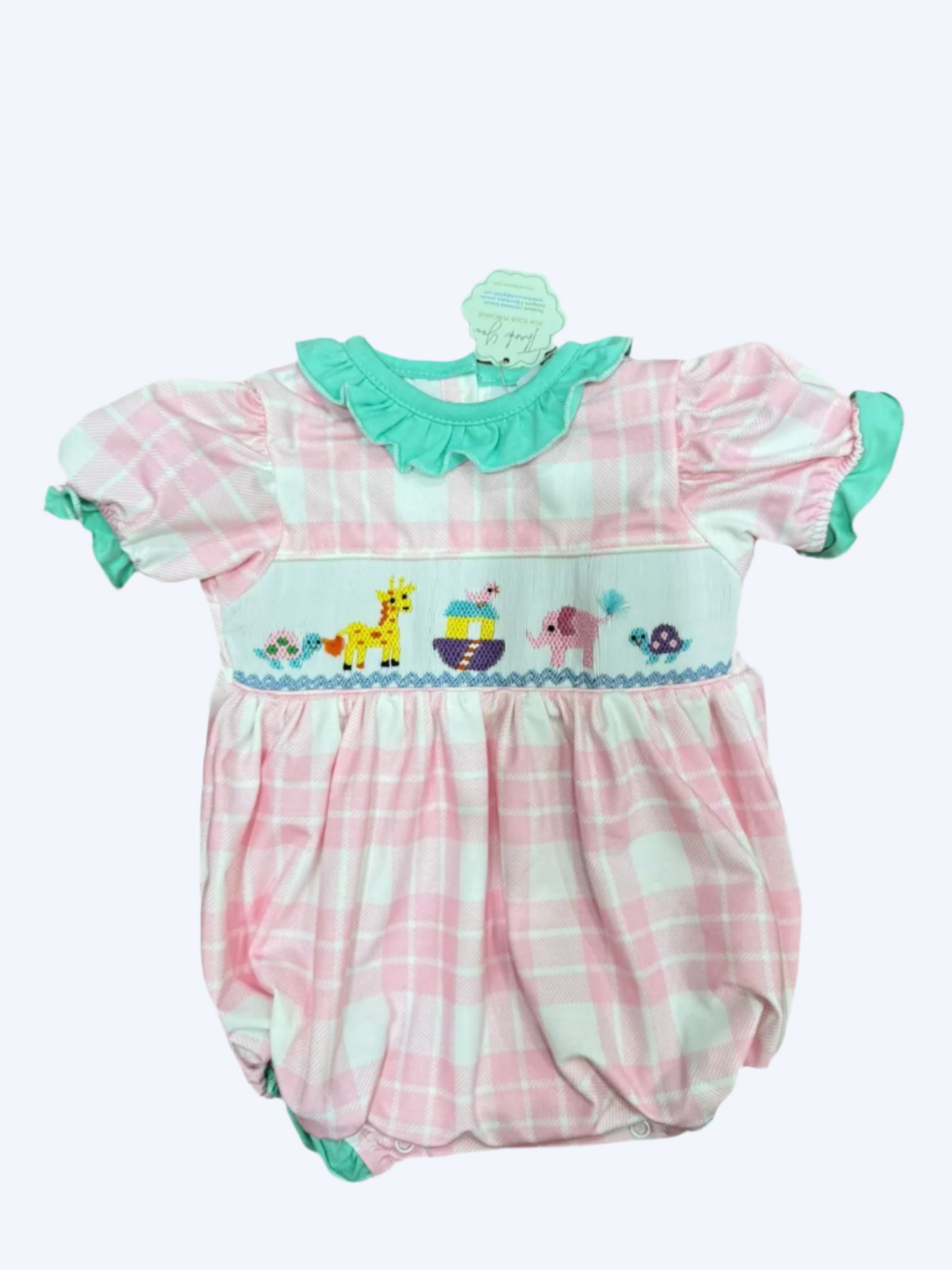 SUNDAY BEST - NOAH’S ARK - HAND SMOCKED BUBBLE