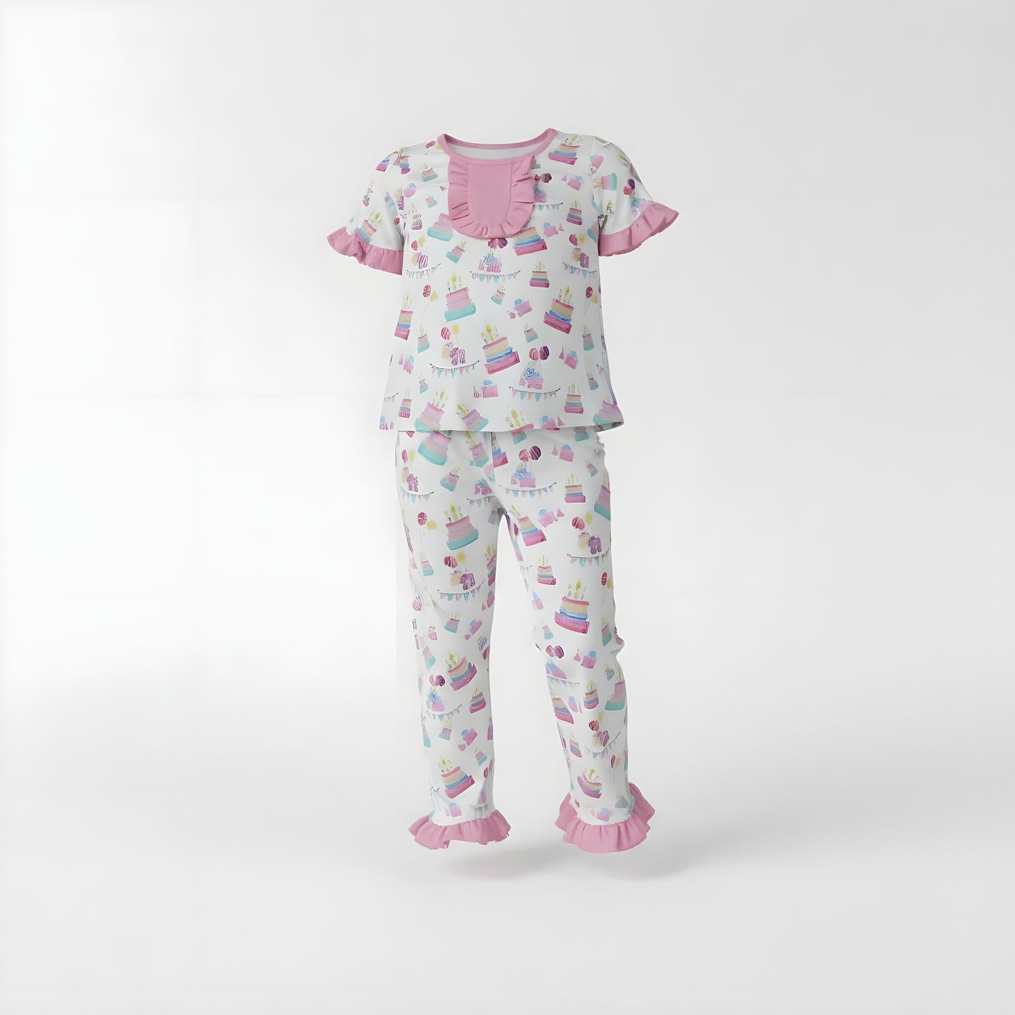 BIRTHDAY CAKE DREAMS SHORT SLEEVE PAJAMA PANTS SET