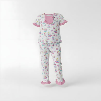 BIRTHDAY CAKE DREAMS SHORT SLEEVE PAJAMA PANTS SET