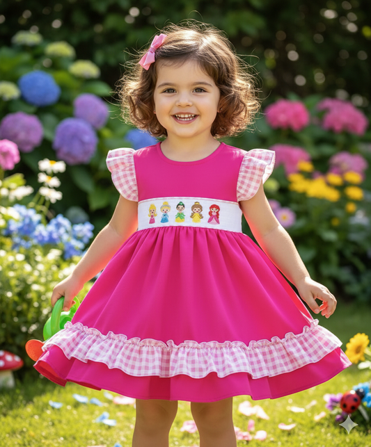 PINK PRINCESS SMOCKED DRESS – SWEET, PLAYFUL & PICTURE-PERFECT