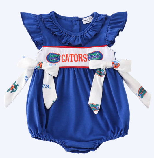 Blue gators embroidery girl bubble