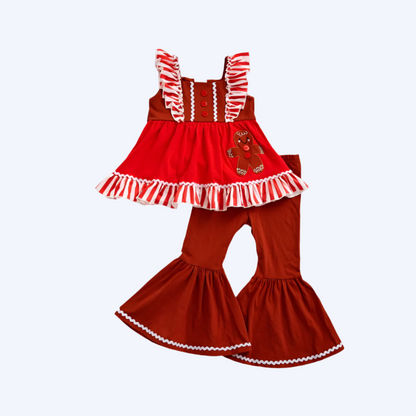 CHRISTMAS EMBROIDERY APPLIQUÉ GINGERBREAD COLLECTION - GIRLS SET