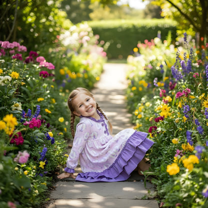 Purple Nutcracker Ballet Ruffle Girls Nightgown