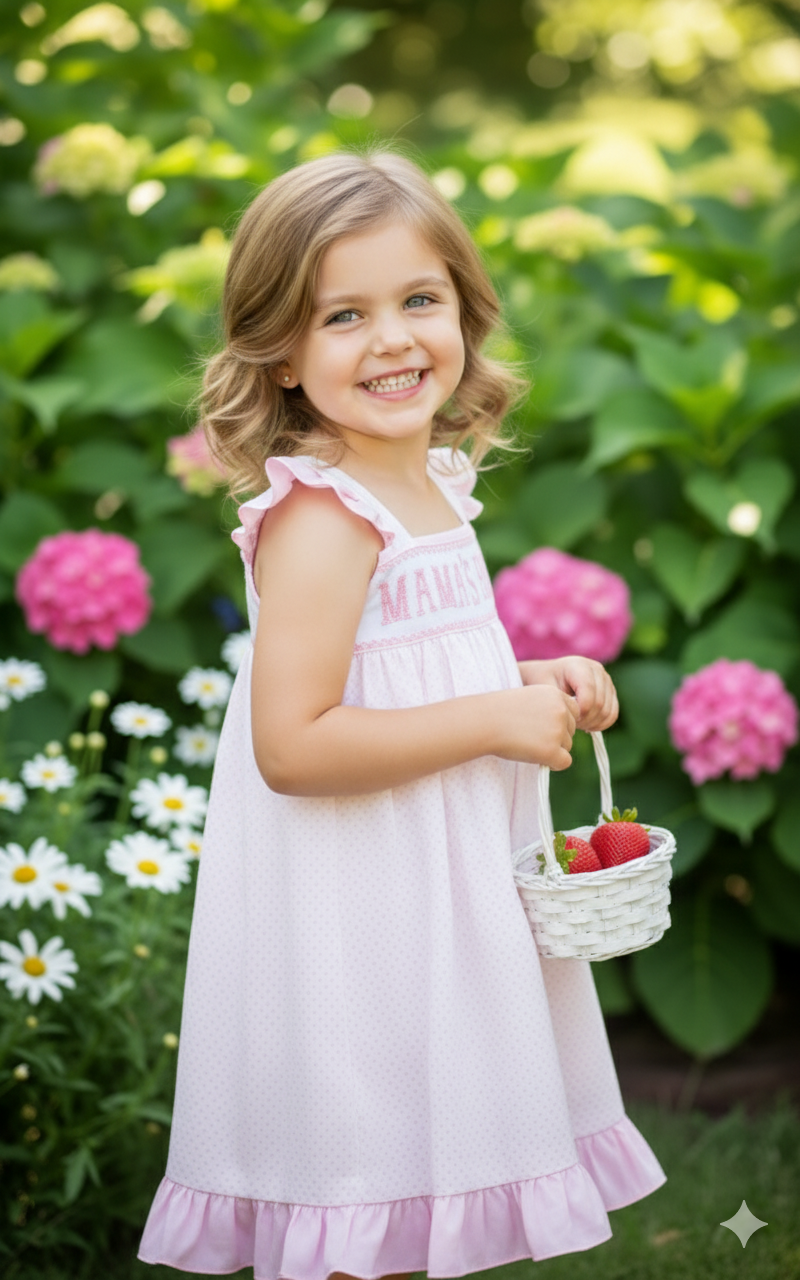 MAMAS BESTIE HAND SMOCKED DRESS - BISHOP LENGTH