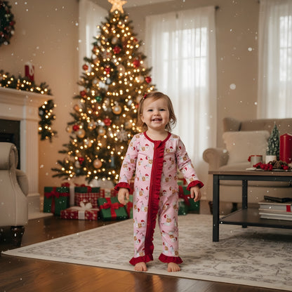 Santa Milk And Cookies Girls Zippy