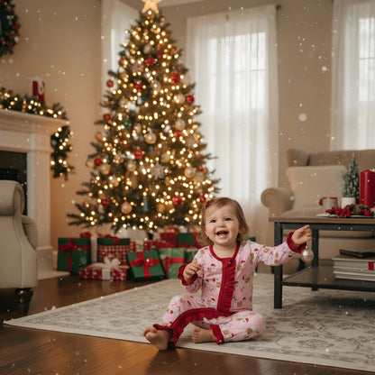 Santa Milk And Cookies Girls Zippy