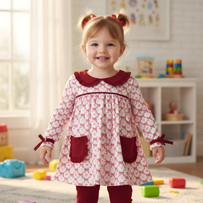 Grandmillennial Valentines Hearts & Bows Pants Set