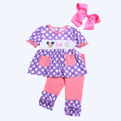 MAGICAL FRIENDS - PINK AND PURPLE POLKA DOT