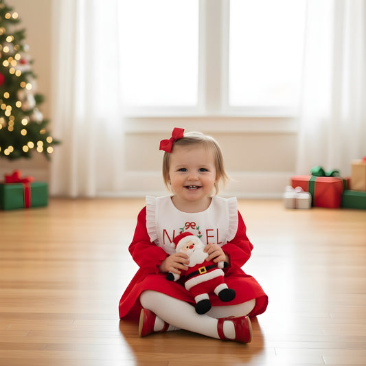 Girls Noel Embroidered Bloomer Set 2 Pc