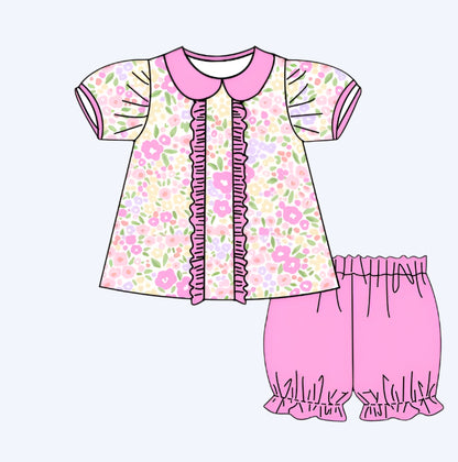 EVERLY’S FLOWERS SHORTS SET