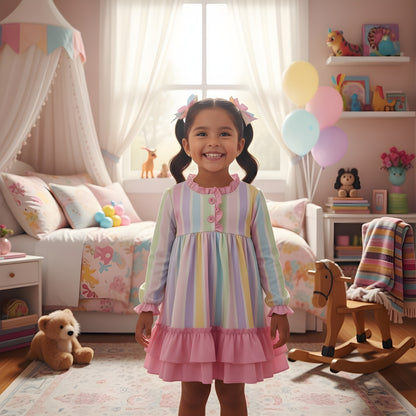 PREPPY PASTEL STRIPE DREAMS NIGHTGOWN