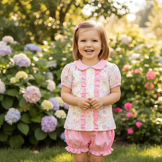 EVERLY’S FLOWERS SHORTS SET
