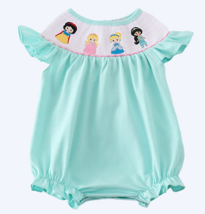 MAGICAL - PRINCESS GINGHAM EMBROIDERED BUBBLE