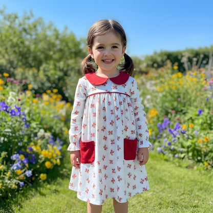 Christmas Bow And Pearl Dress