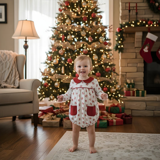 Christmas Bow And Pearl Bubble