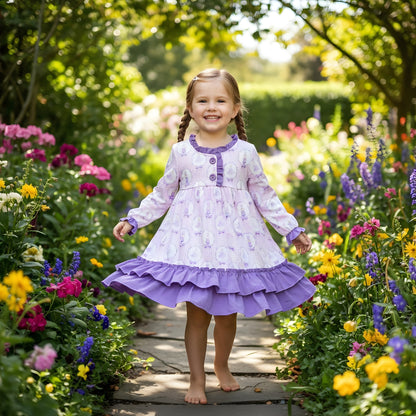 Purple Nutcracker Ballet Ruffle Girls Nightgown