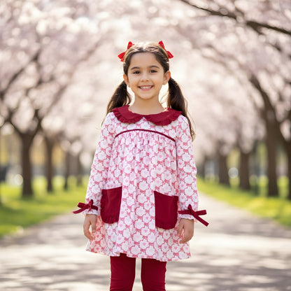 Grandmillennial Valentines Hearts & Bows Pants Set